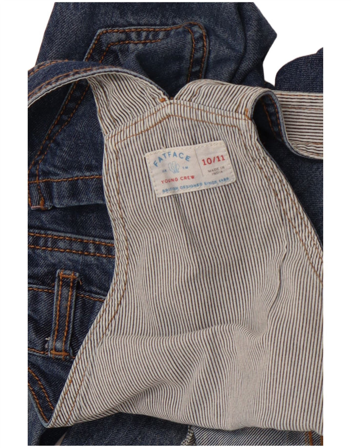 FAT FACE Girls Dungarees Jeans 10-11 ετών W28 L26 Blue Cotton