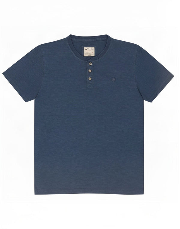 Ανδρικό T-Shirt Fat Face Top XL Blue Flecked Cotton