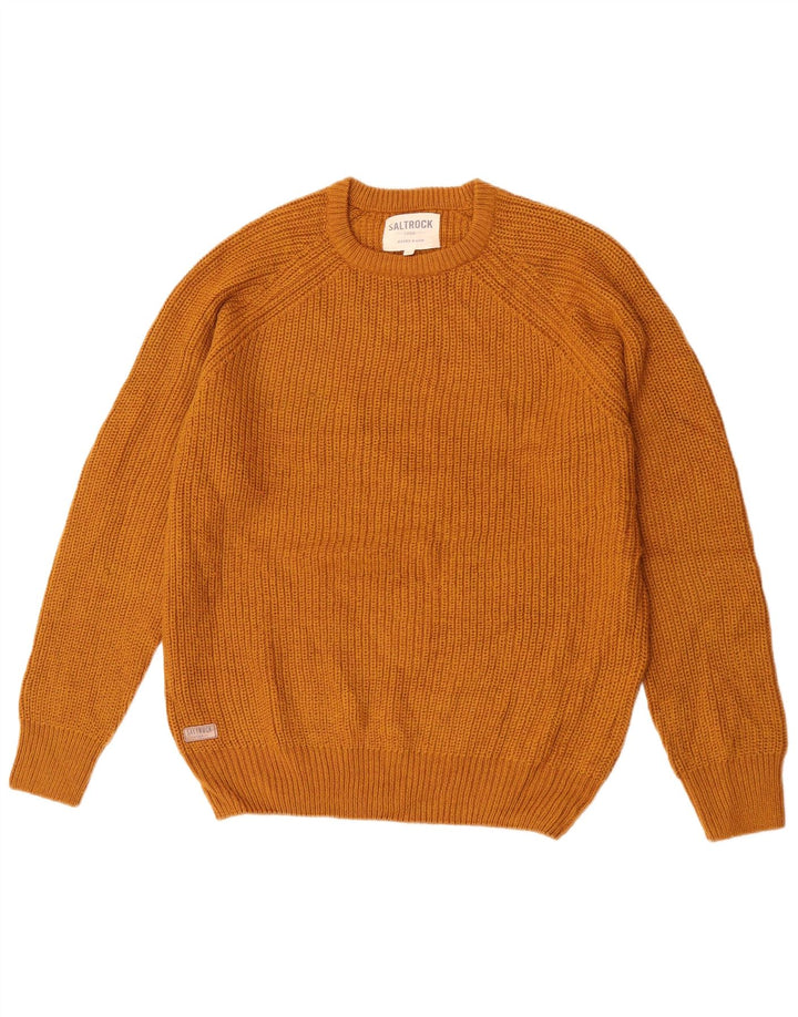 Ανδρικό πουλόβερ Saltrock Crew Neck Jumper Μεγάλο Κίτρινο Ακρυλικό