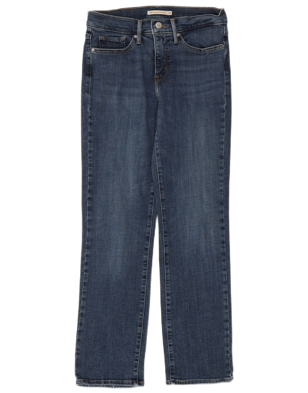 Levi's Womens 314 Shaping Straight Jeans W29 L27 Μπλε βαμβακερό