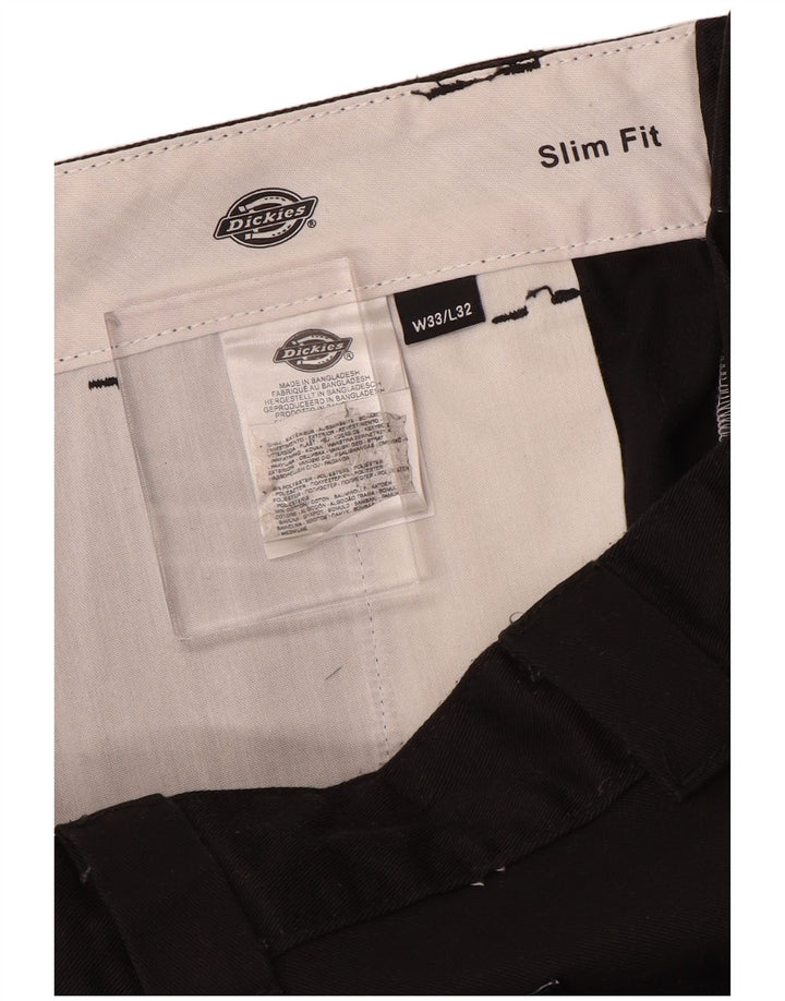 Ανδρικό παντελόνι Chino Dickies Slim Fit W33 L28 Μαύρο πολυεστέρα