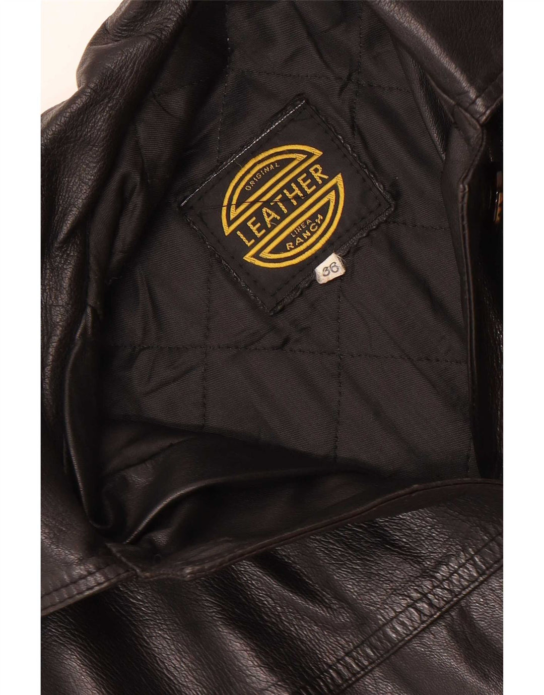 Vintage Γυναικείο δερμάτινο παλτό EU 36 Small Black