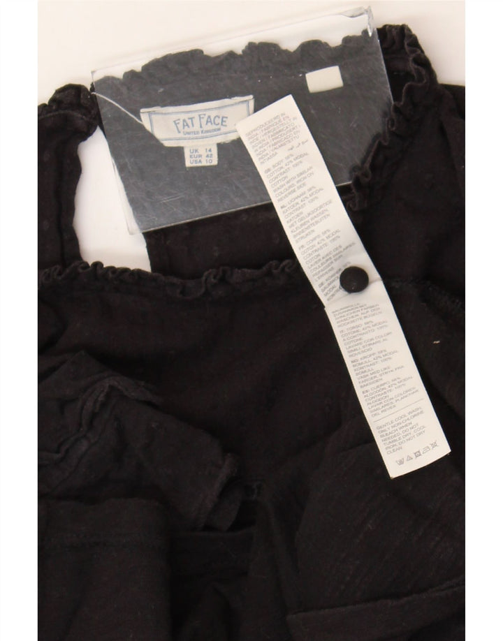 Γυναικεία μπλούζα Fat Face Top UK 14 Large Black Cotton