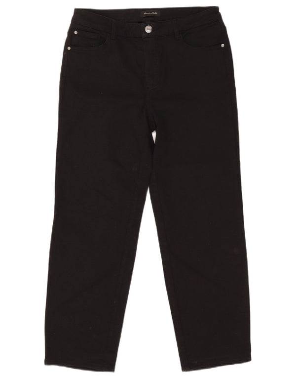 MASSIMO DUTTI Womens Cropped Jeans EU 38 Small W28 L25 Black