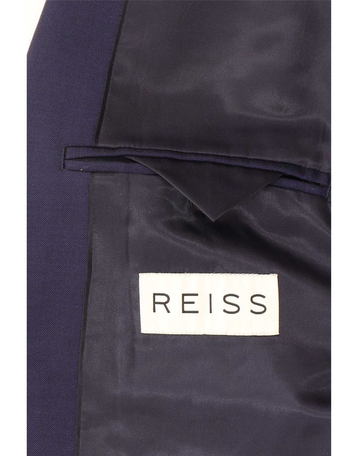 Reiss Ανδρικό σακάκι σακάκι με 1 κουμπί UK 38 Medium Navy Blue Wool