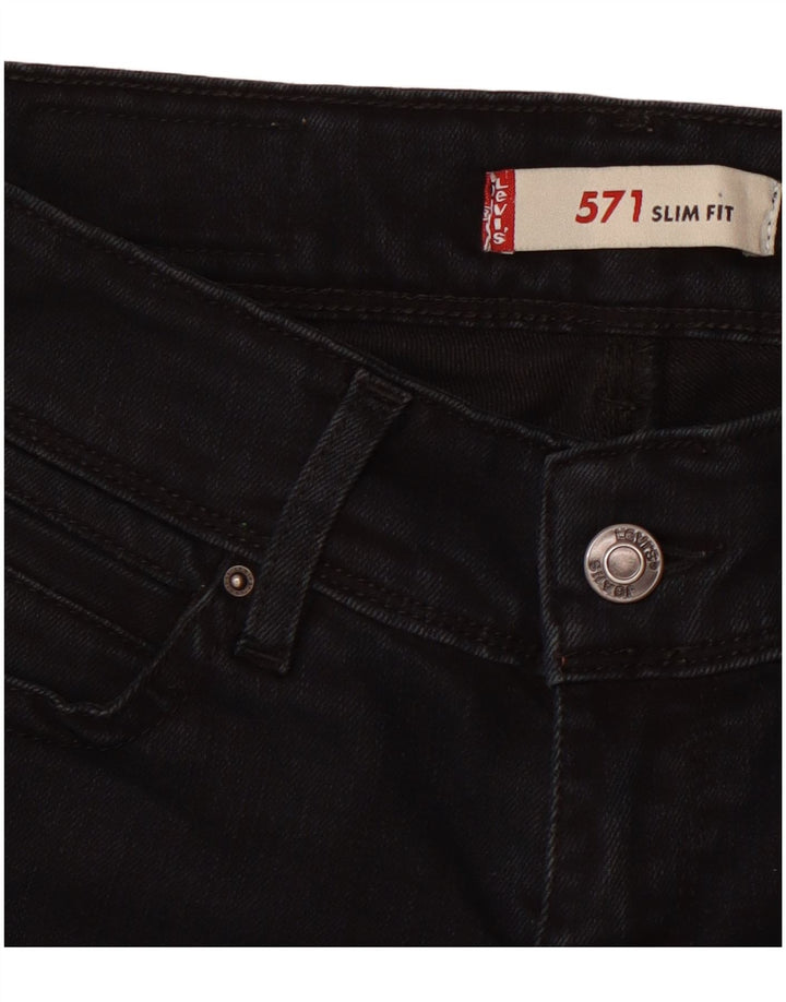 LEVI'S Γυναικείο 571 Slim Jeans W28 L28 Μαύρο