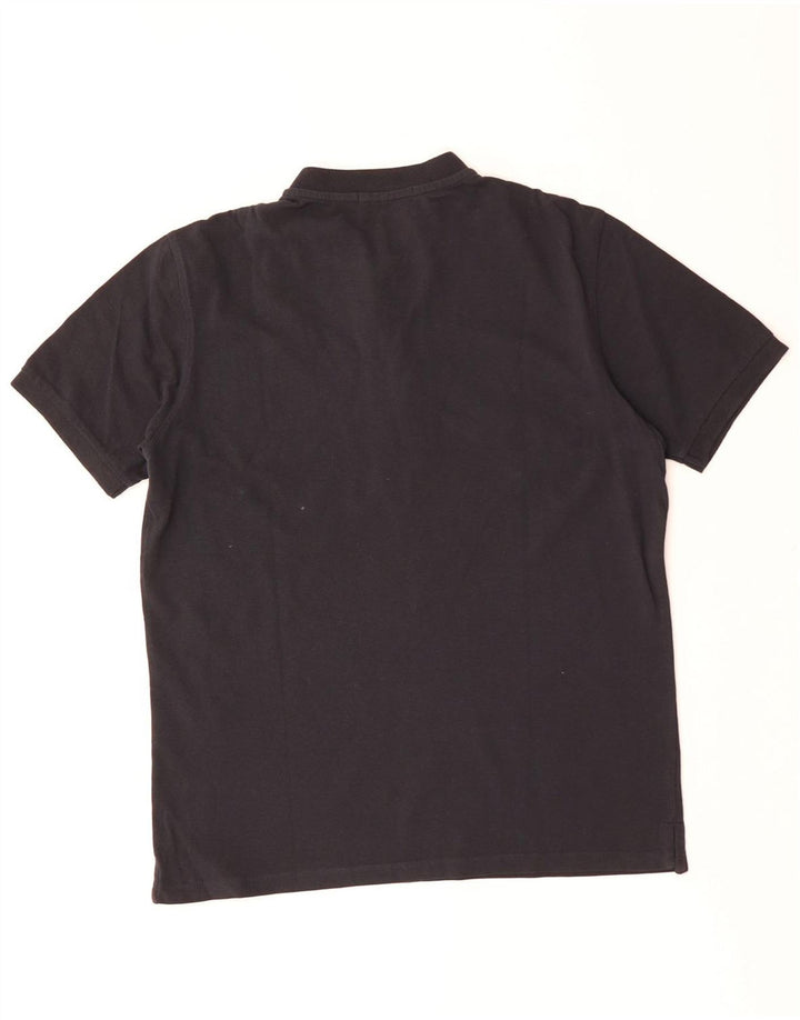 Ανδρικό μπλουζάκι πόλο LIU JO, μεσαίο μαύρο βαμβακερό