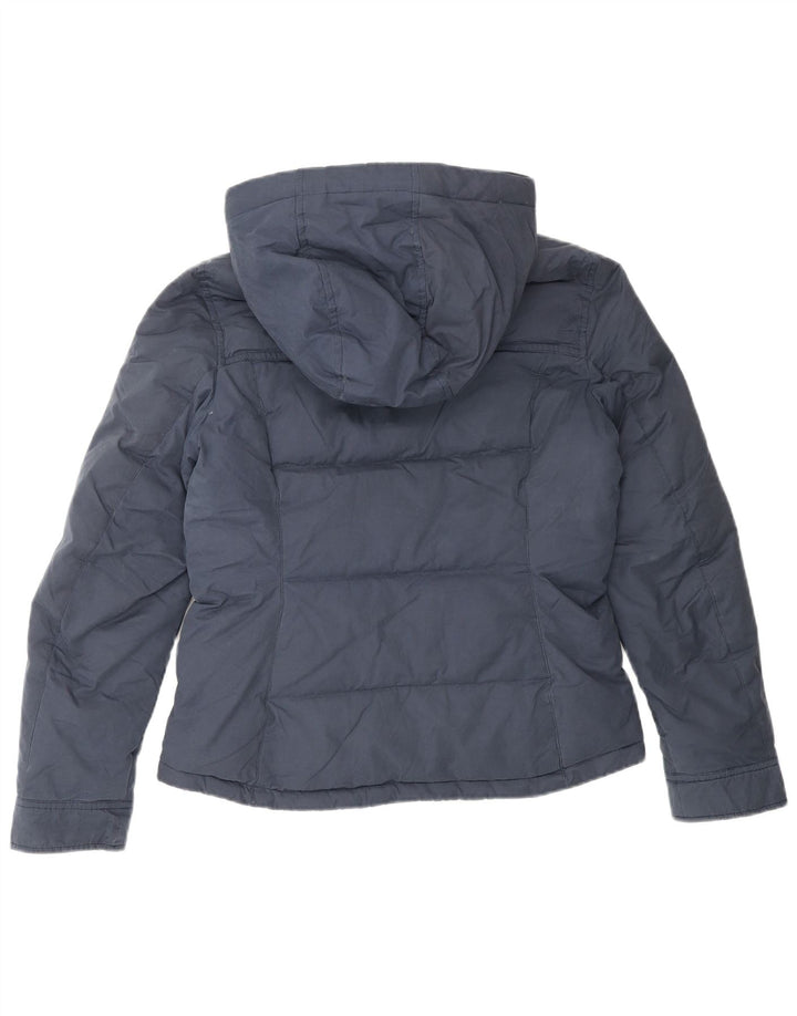 Jack Wills Γυναικείο μπουφάν με κουκούλα UK 8 Small Navy Blue Polyester