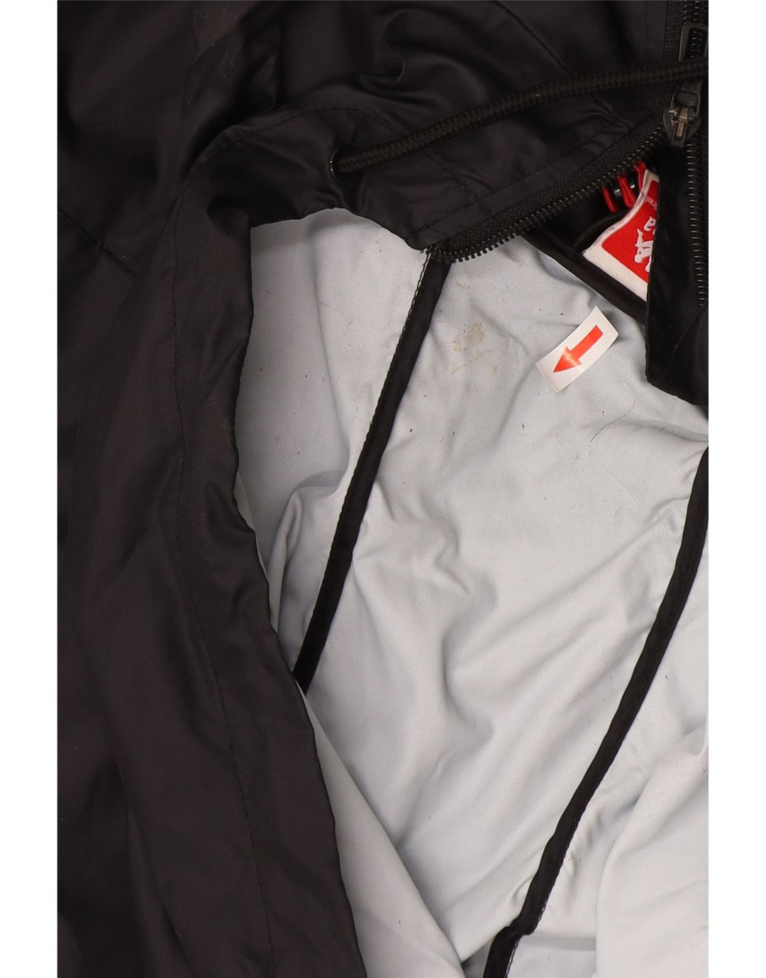 Kappa Ανδρικό μπουφάν βροχής με κουκούλα UK 42 XL Μαύρο Πολυαμίδιο