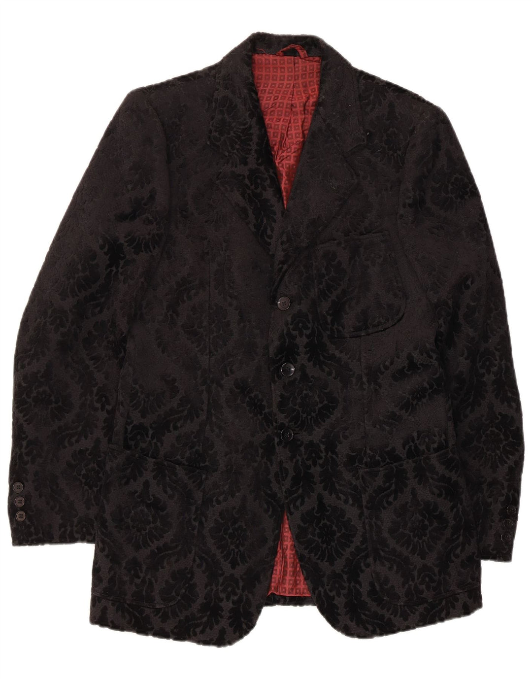 Vintage Ανδρικό τζάκετ Blazer UK 36 Small Black Floral