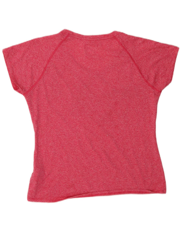 The North Face γυναικείο T-shirt Top UK 16 Large Pink Flecked Polyester