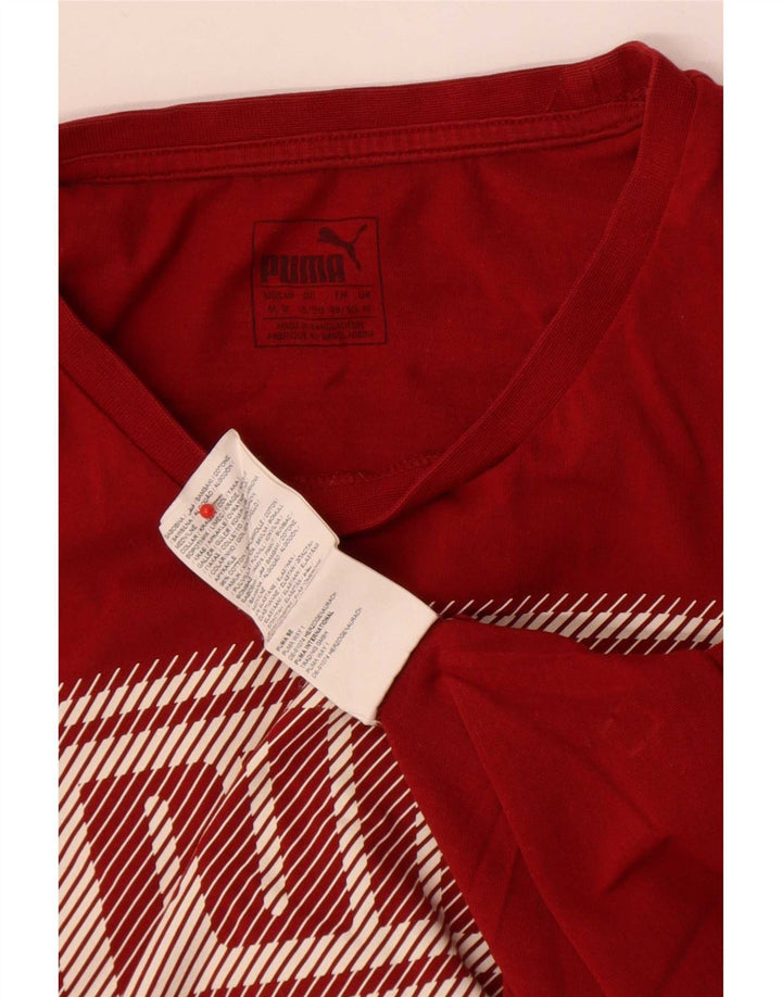 Ανδρικό γραφικό μπλουζάκι Puma, μεσαίο κόκκινο βαμβακερό