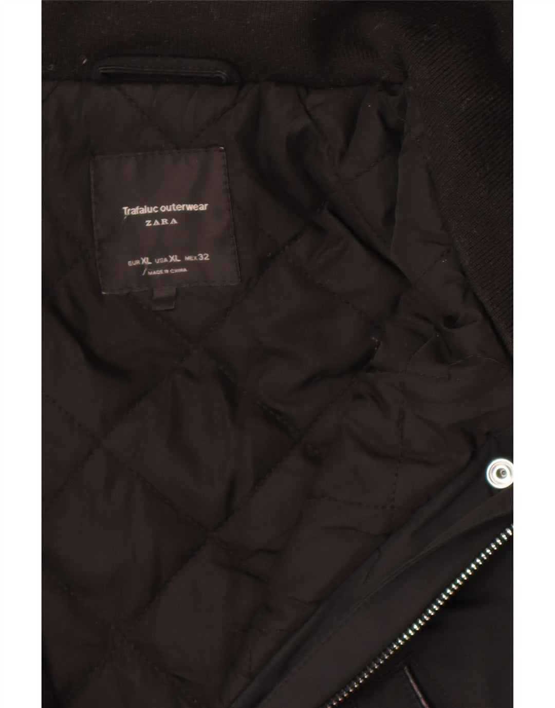 Zara Γυναικείο Αντιανεμικό Μπουφάν UK 18 XL Μαύρο Πολυεστέρας