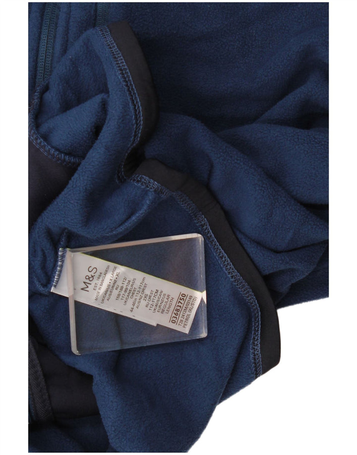 Marks & Spencer Ανδρικό Fleece Jacket UK 42 XL Navy Blue Polyester