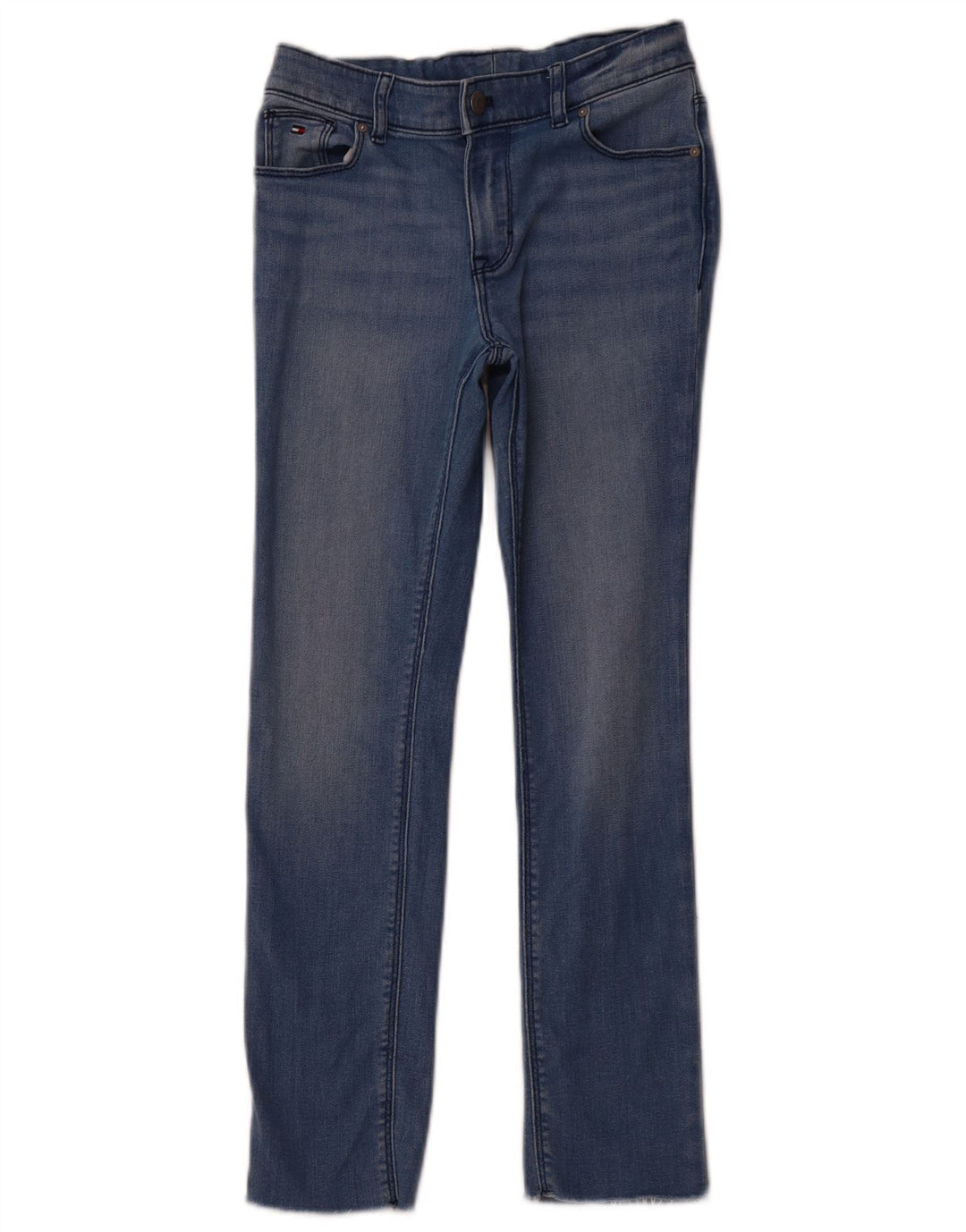 TOMMY HILFIGER Κορίτσια ίσιο τζιν 9-10 ετών W24 L25 Navy Blue Cotton