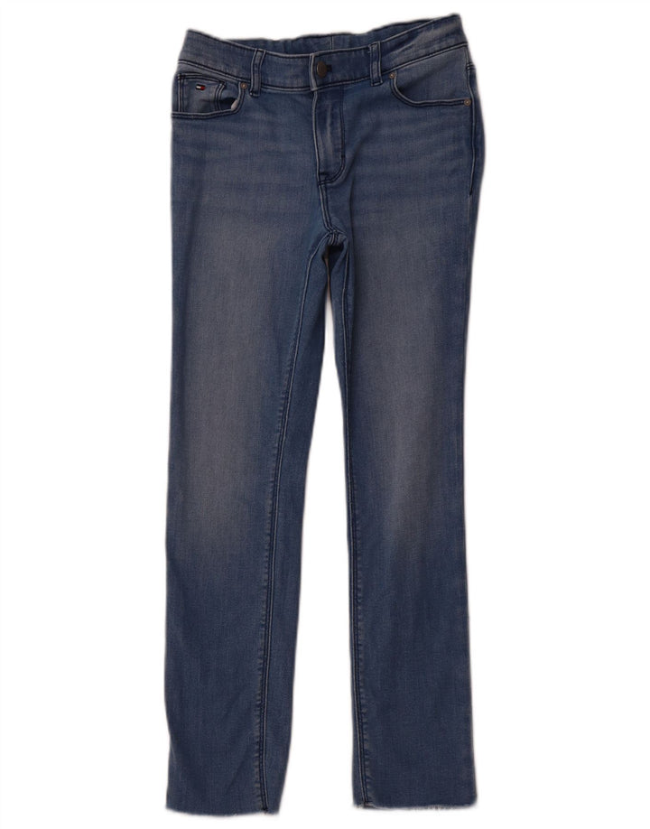 TOMMY HILFIGER Κορίτσια ίσιο τζιν 9-10 ετών W24 L25 Navy Blue Cotton