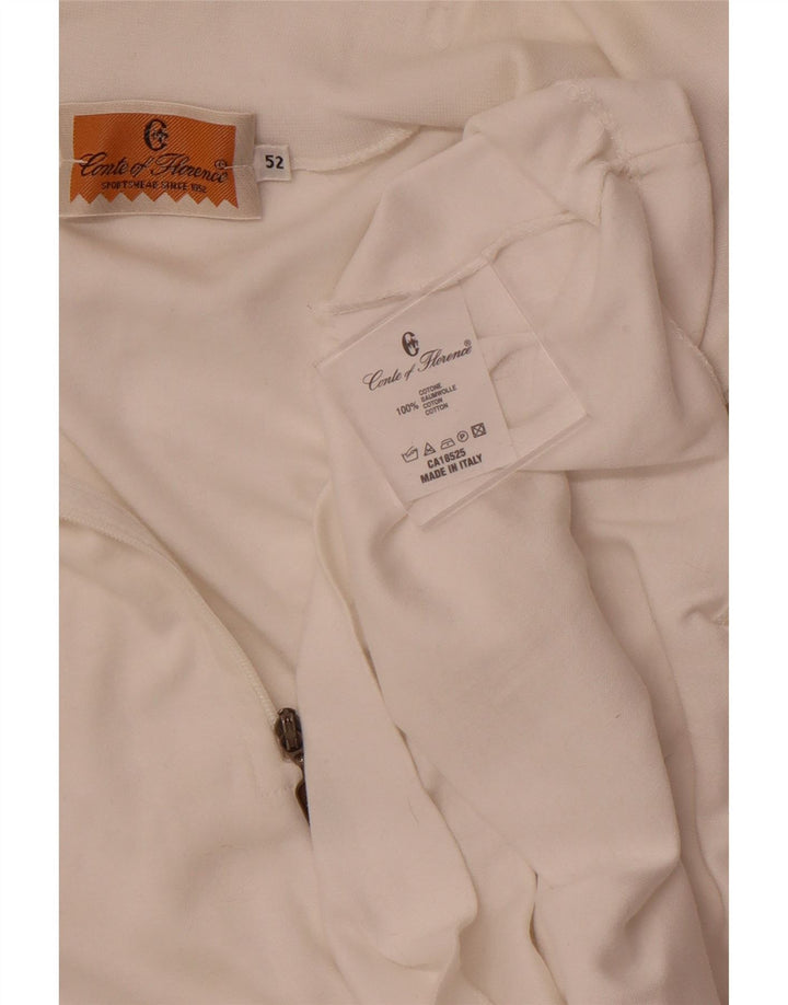 CONTE OF FLORENCE Γυναικεία φόρμα πουλόβερ με φερμουάρ Top IT 52 2XL Λευκό