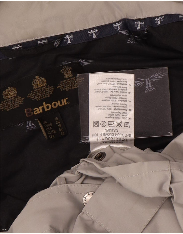 Barbour Γυναικείο μπουφάν βροχής με κουκούλα UK 14 Large Grey Polyester