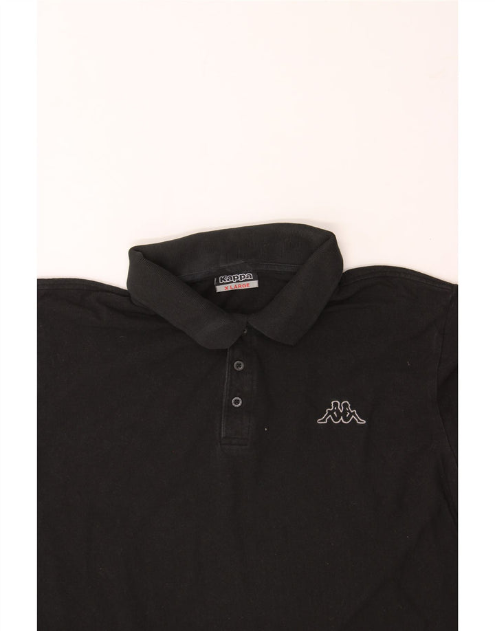KAPPA Mens Polo Shirt XL Black Cotton Vintage Kappa and Second-Hand Kappa from Messina Hembry 