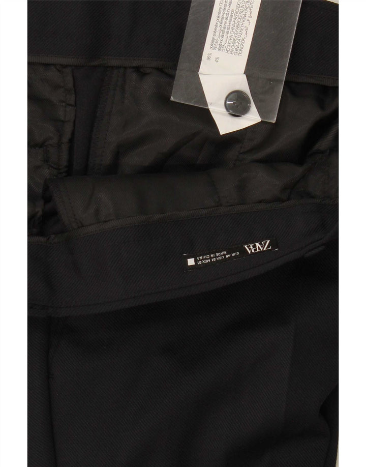 Zara Ανδρικό Slim παντελόνι Chino EU 40 Medium W31 L29 Navy Blue Polyester