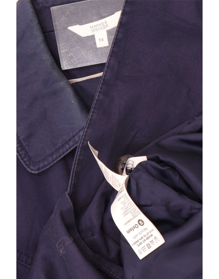 Marks & Spencer Γυναικεία κοντή καμπαρντίνα UK 14 Medium Navy Blue