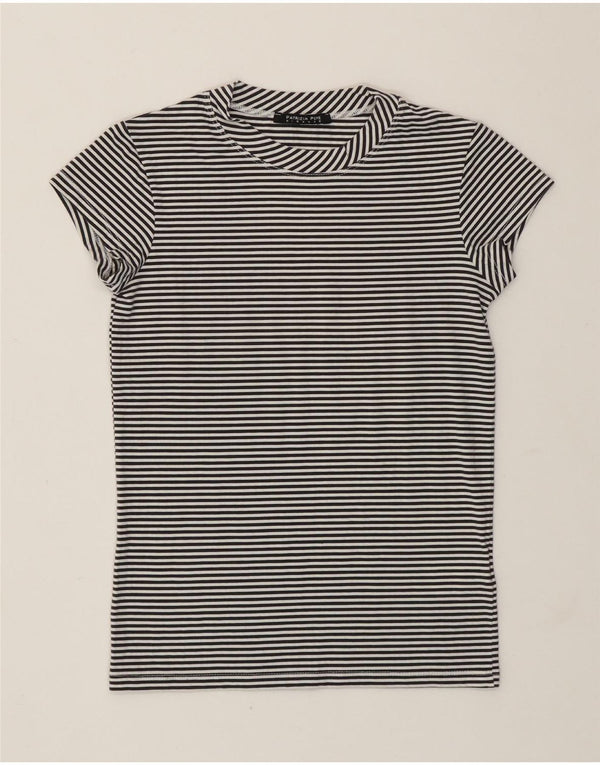 Patrizia Pepe Γυναικείο T-Shirt Top UK 8 Small Black ριγέ