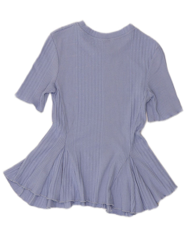 ZARA Γυναικείο Crop Top UK 8 Small Purple