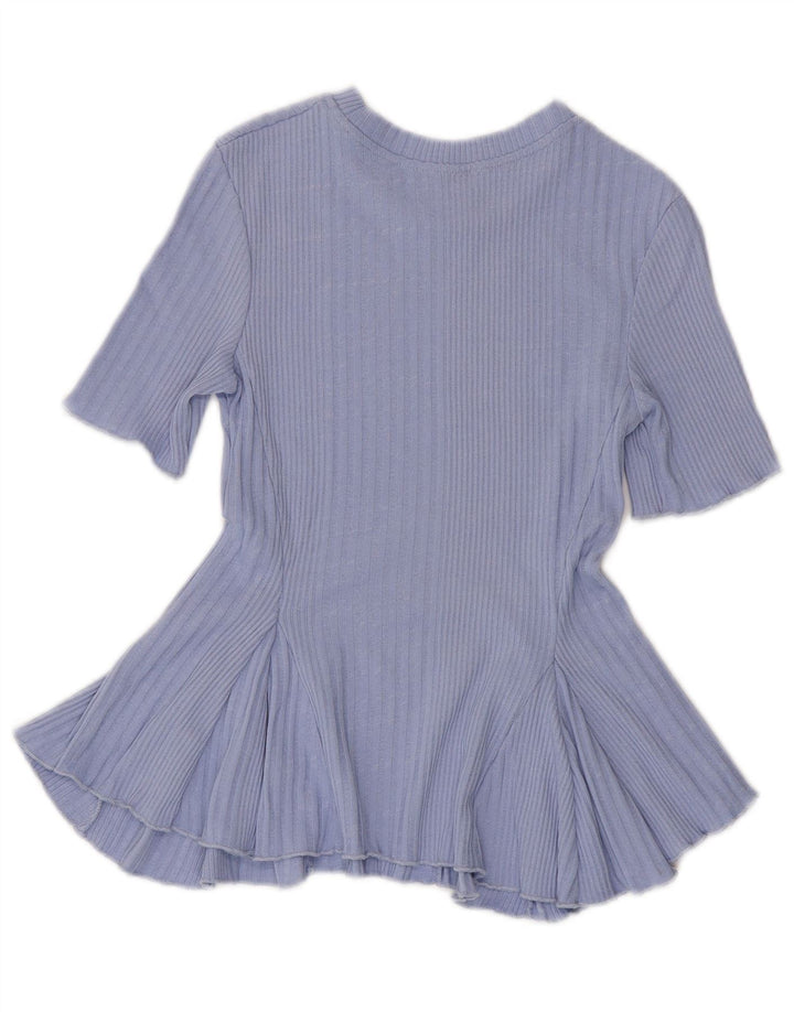 ZARA Γυναικείο Crop Top UK 8 Small Purple