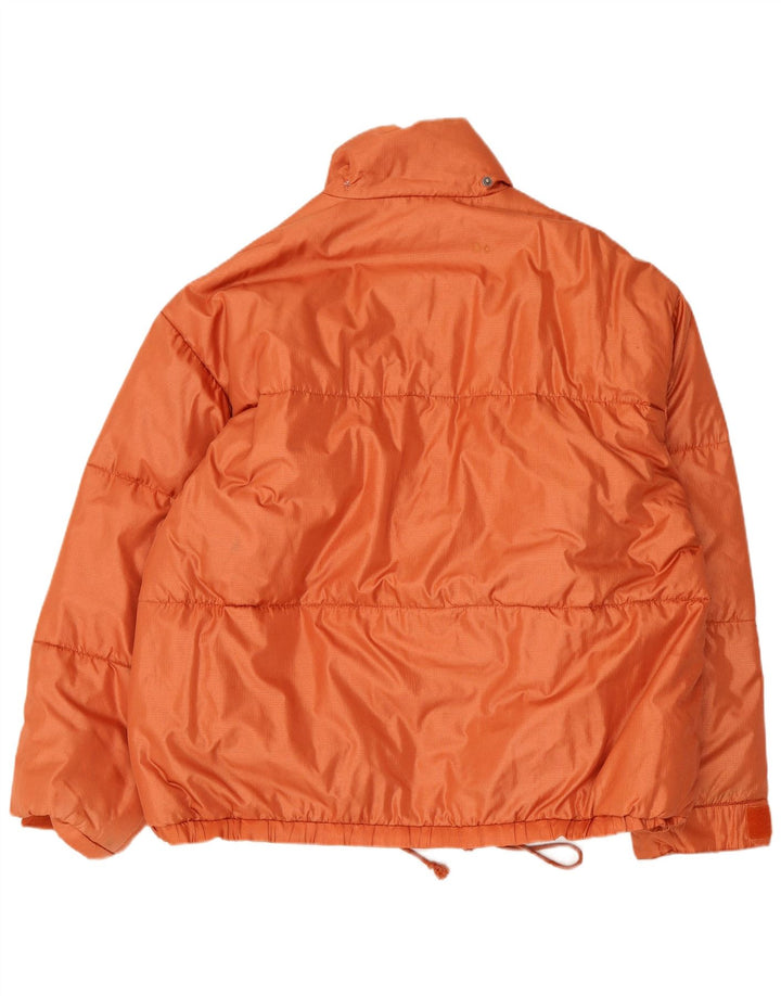 Vintage Ανδρικό Loose Fit padded Jacket UK 40 Large Orange Polyamide