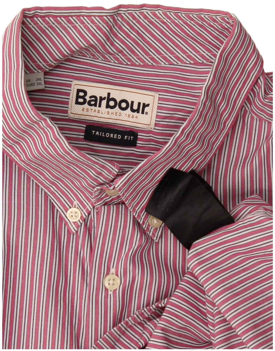 Ανδρικό πουκάμισο Barbour Tailored Fit 2XL Ροζ ριγέ