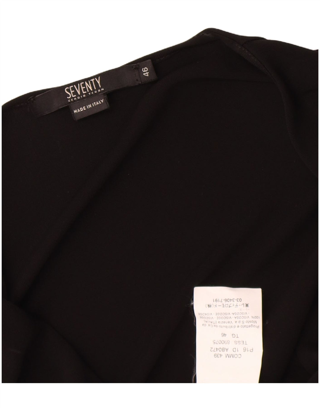 Seventy Γυναικείο Αμάνικο Maxi Φόρεμα IT 46 Large Black Viscose