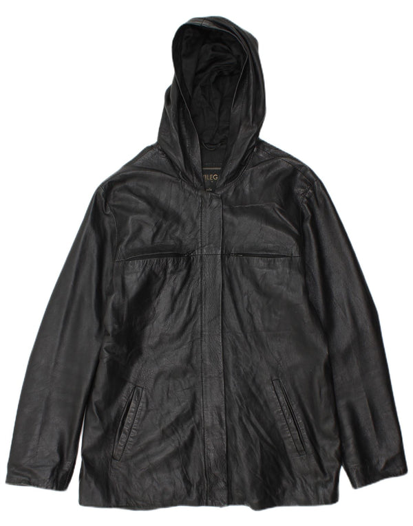 Privilegi Γυναικείο Δερμάτινο Μπουφάν IT 46 Large Μαύρο Δερμάτινο