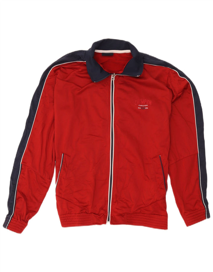Γυναικεία αθλητική φόρμα Champion Top Jacket UK 16 Large Red Colourblock Polyester