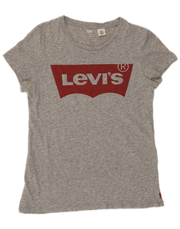 Γυναικείο γραφικό μπλουζάκι Levi's Top UK 10 Small Grey Flecked Cotton