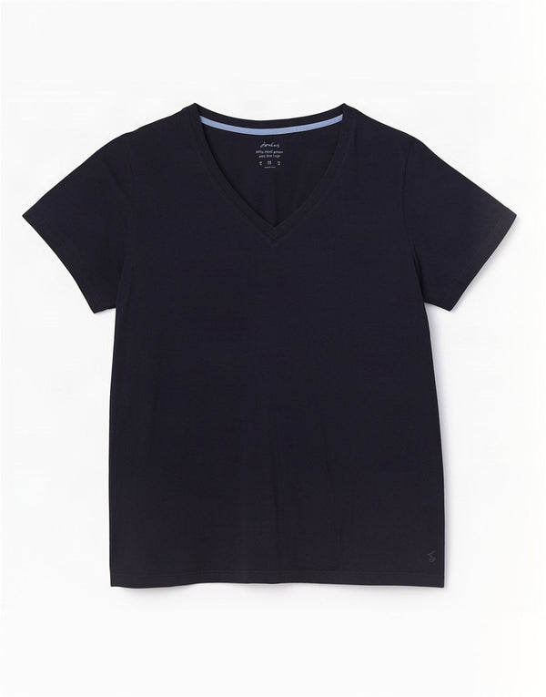 Joules Γυναικείο T-Shirt Top UK 18 XL Navy Blue Cotton