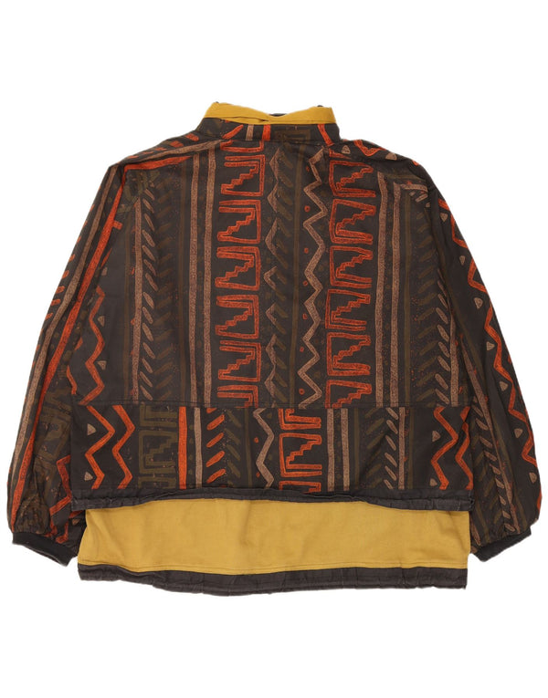 Vintage Ανδρικό μπουφάν Anorak με κουκούλα UK 40 μεγάλο πολύχρωμο γεωμετρικό