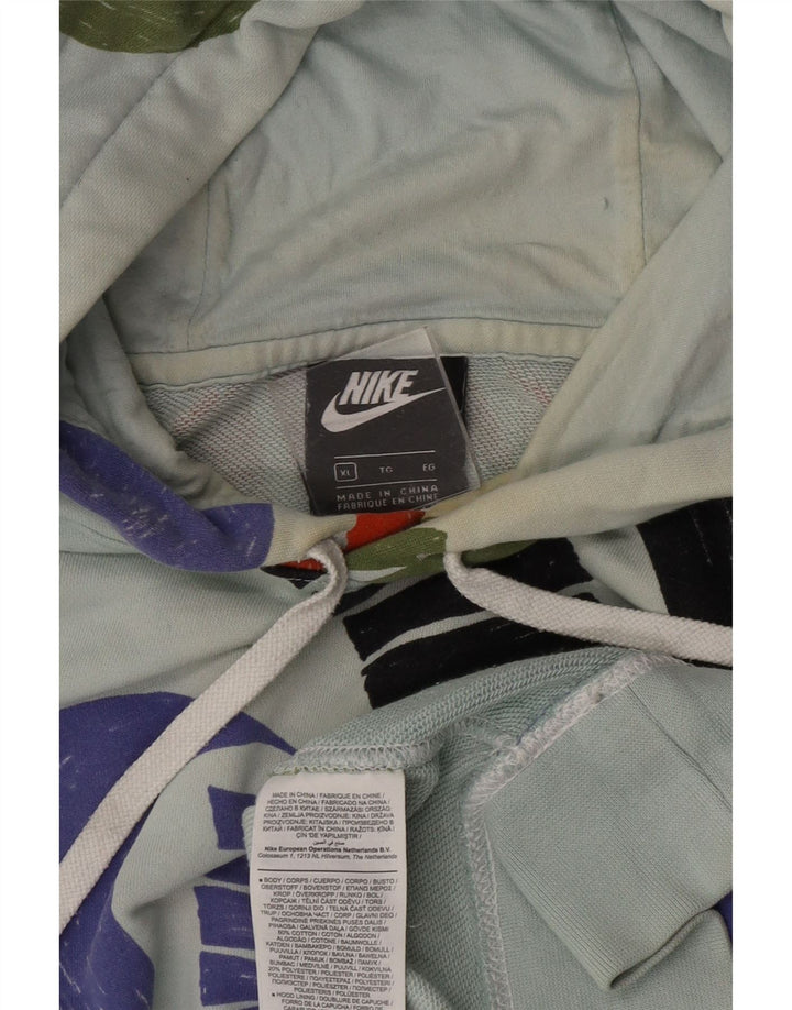 Ανδρικό γραφικό κουκούλα Nike XL Μπλε βαμβακερό