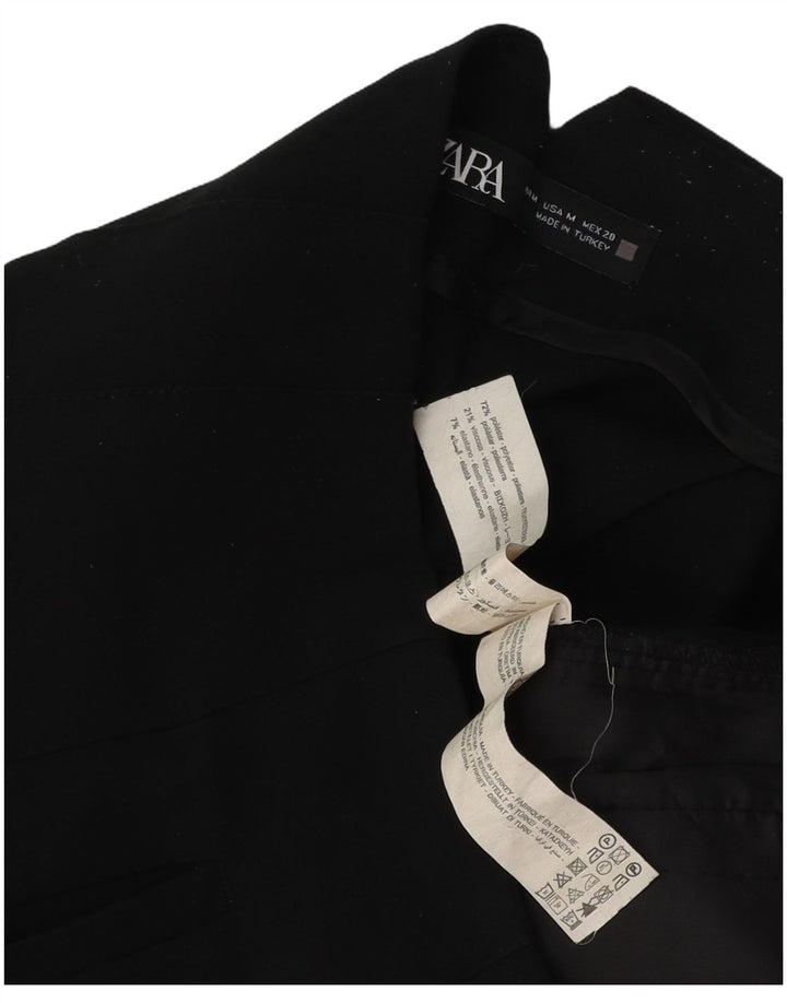Zara Γυναικείο κοστούμι κωνικό παντελόνι Medium W28 L27 Μαύρο πολυεστέρα