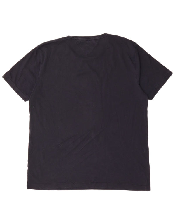 Tommy Hilfiger Ανδρικό γραφικό T-Shirt Top 3XL Navy Blue Cotton