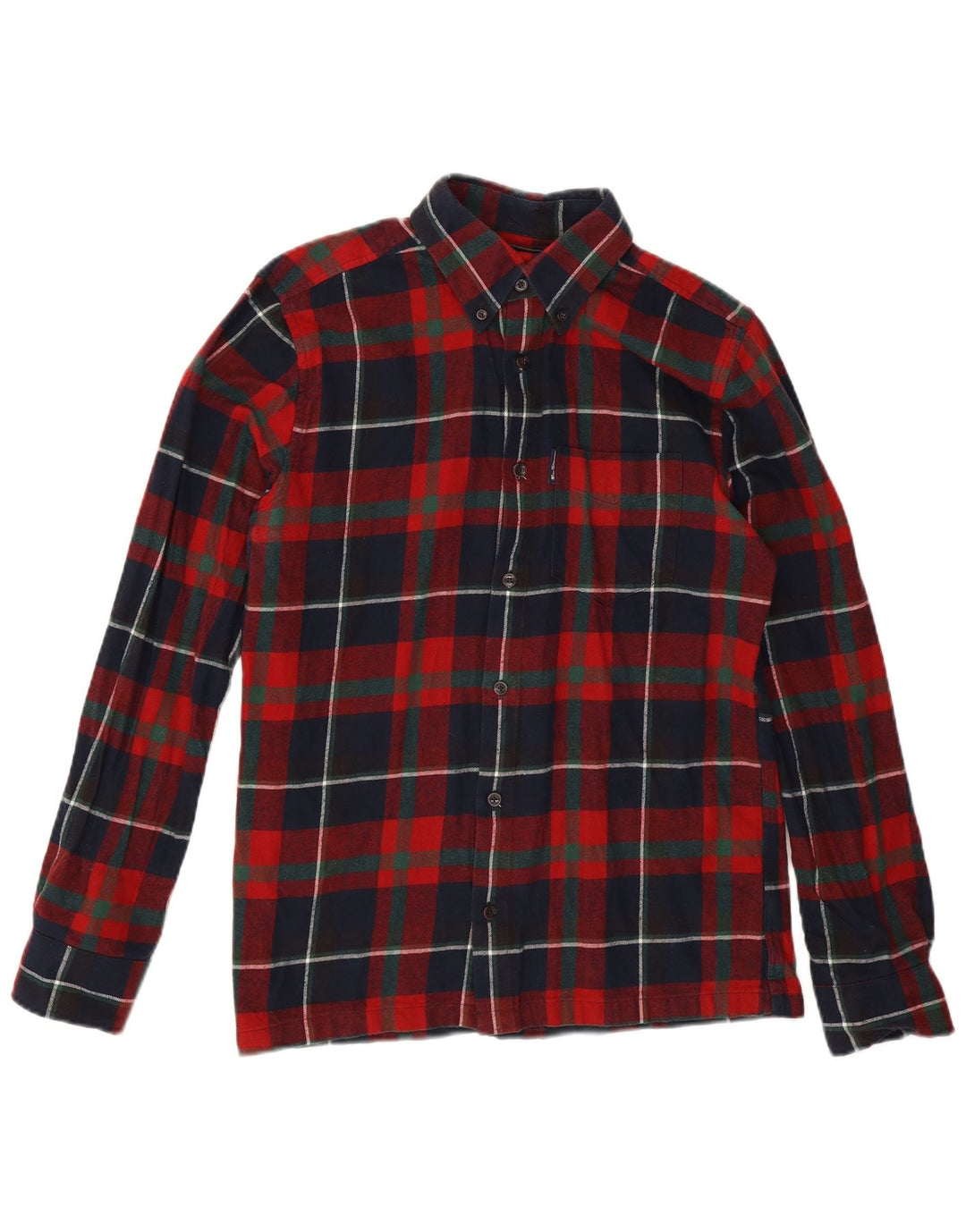 Ανδρικό φανελένιο πουκάμισο Ben Sherman Μικρό μπλε ναυτικό βαμβακερό καρό