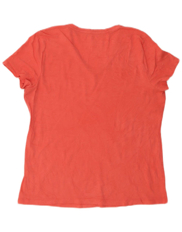 Nautica Γυναικείο T-Shirt Top UK 14 Μεγάλο πορτοκαλί βαμβακερό