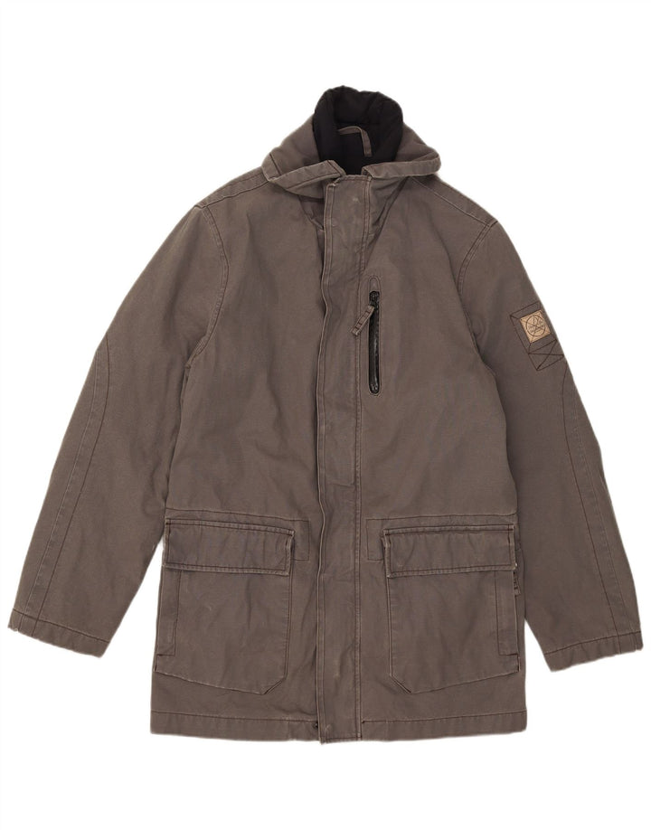 Murphy & Nye Mens Parka Jacket UK 38 Medium Grey Cotton