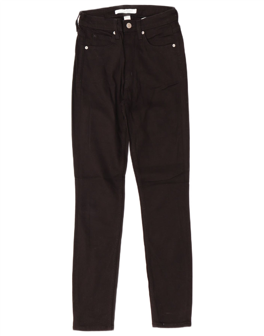 CALVIN KLEIN Γυναικείο ψηλόμεσο τζιν W26 L30 μαύρο βαμβακερό