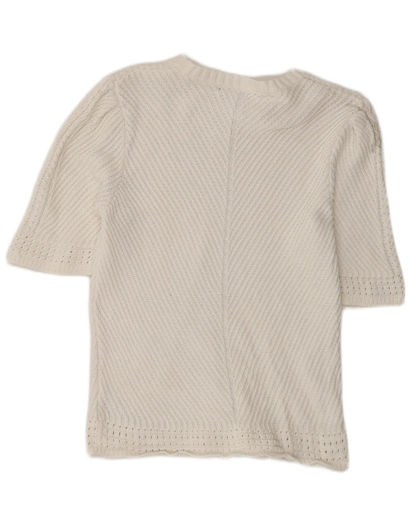 Marks & Spencer Γυναικείο πουλόβερ με λαιμόκαυστο UK 14 Medium Off White