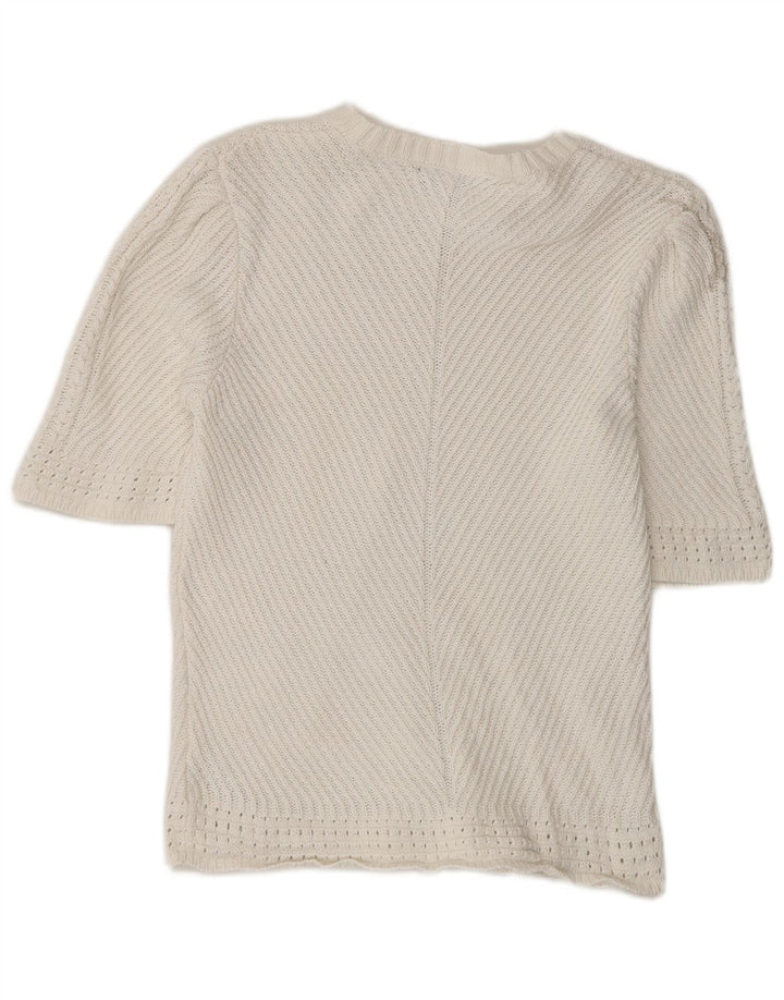 Marks & Spencer Γυναικείο πουλόβερ με λαιμόκαυστο UK 14 Medium Off White