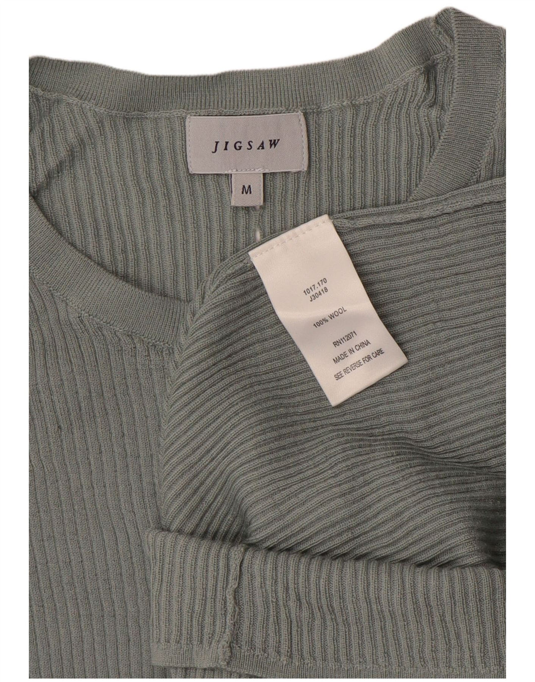 JIGSAW Γυναικείο πουλόβερ με λαιμόκαυστο UK 12 μεσαίο γκρι μαλλί