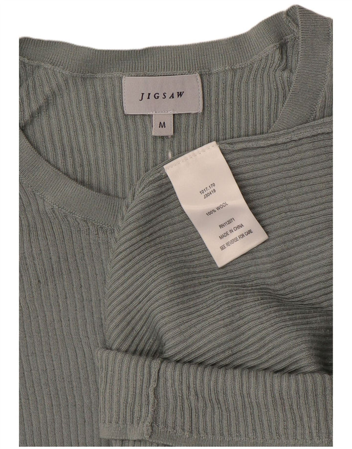 JIGSAW Γυναικείο πουλόβερ με λαιμόκαυστο UK 12 μεσαίο γκρι μαλλί