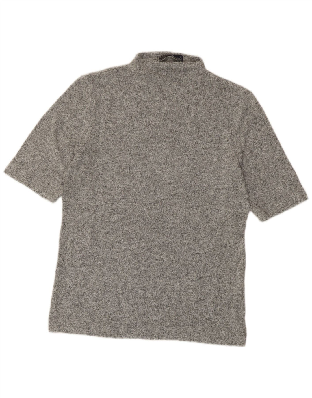 Marks & Spencer Γυναικείο T-Shirt Top UK 12 Medium Grey Flecked
