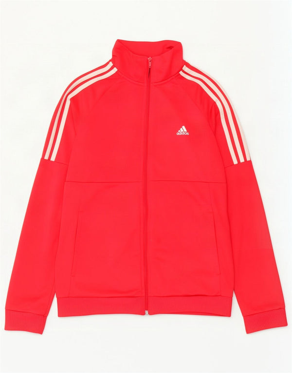 Γυναικεία αθλητική φόρμα Adidas Top Jacket UK 12/14 Medium Red Polyester