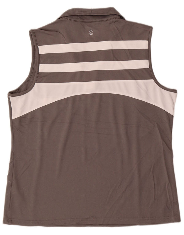 Γυναικείο αμάνικο μπλουζάκι πόλο IZOD UK 18 XL Γκρι πολυεστέρας